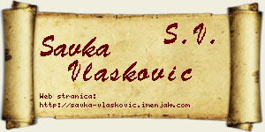Savka Vlašković vizit kartica